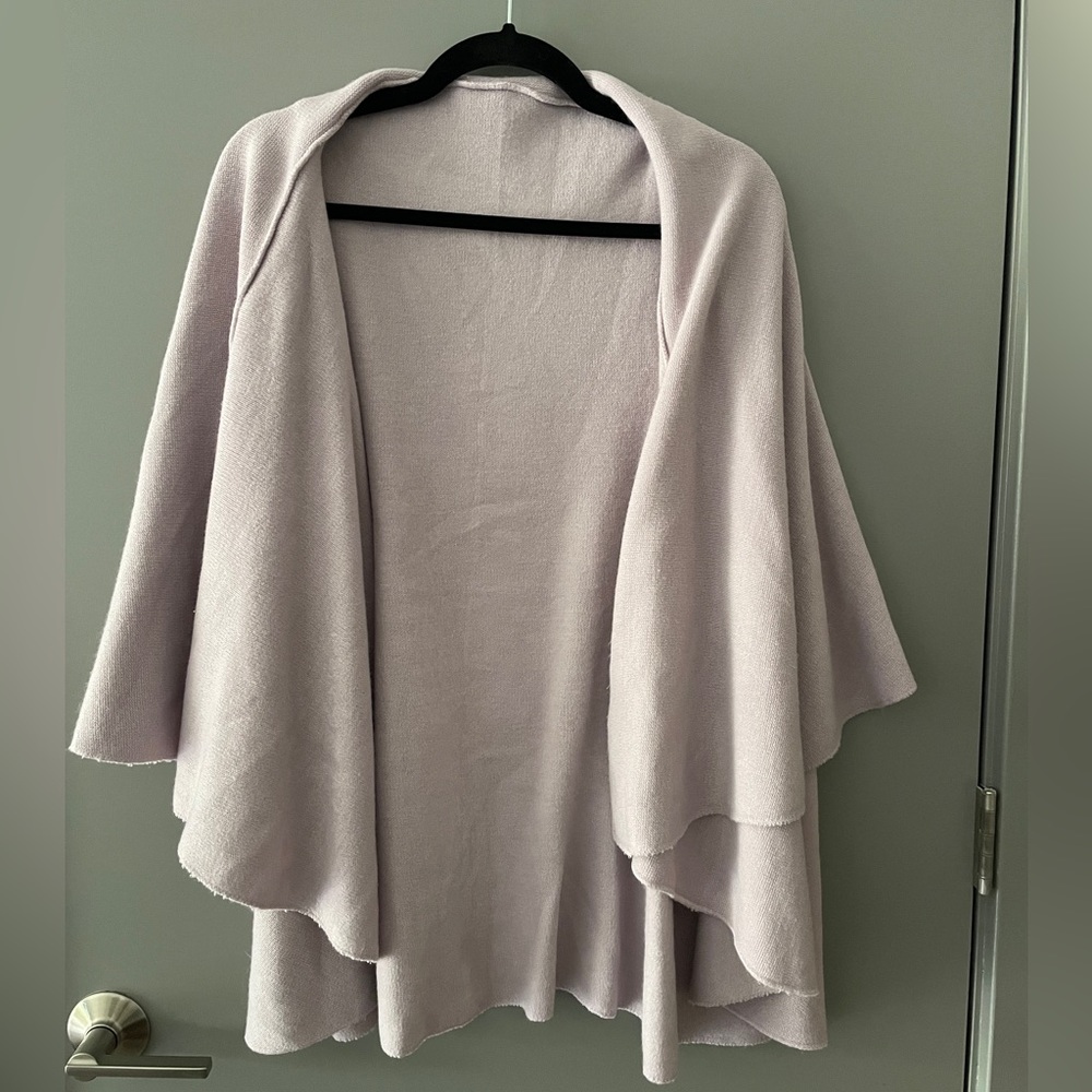 EUC Lavender Flowy Shrug Open-Front Cardigan